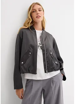 Bomber van glanzende viscosemix, bonprix