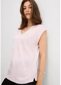 Blouse van satijn met korte mouwen, bonprix