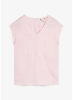 Blouse van satijn met korte mouwen, bonprix