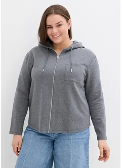Sweatvest met capuchon van zachte scubastof, bonprix