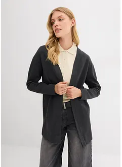 Lang sweatvest van een zachte katoenmix, bonprix
