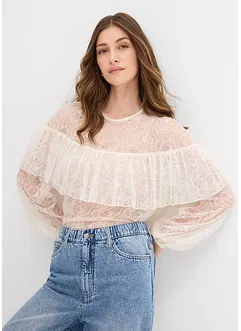 Kanten blouse, bonprix