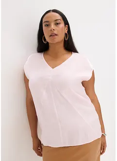 Blouse van satijn met korte mouwen, bonprix