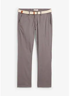 Regular fit chino met comfortband riem, straight, bonprix