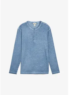 Henley shirt met lange mouwen in washed out look, bonprix