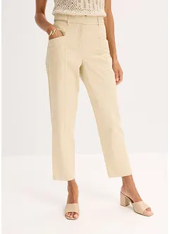 Satijnen broek met tapered fit, bonprix