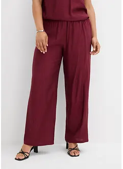 Slip-on broek van viscosemix met structuur, bonprix