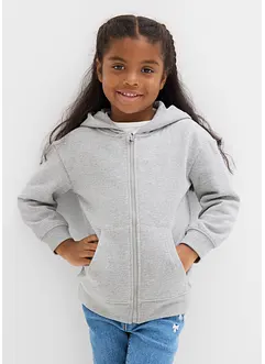Sweatvest met capuchon in een zachte katoenmix, bonprix