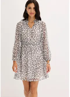 Gedessineerde jurk van chiffon, bonprix