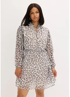 Gedessineerde jurk van chiffon, bonprix