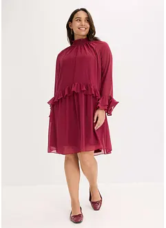 Chiffon jurk met volants, bonprix