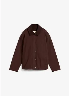 Twill jas met kraag van corduroy, bonprix