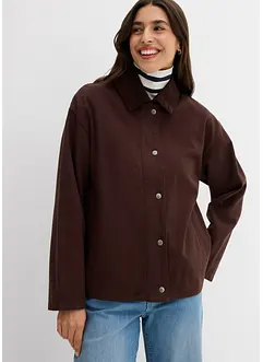 Twill jas met kraag van corduroy, bonprix