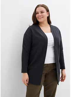 Lang sweatvest van een zachte katoenmix, bonprix