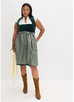 Dirndl met fluweel in midi lengte (2-dlg. set), bonprix