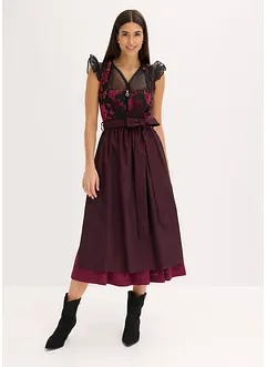 Dirndl met fluweel in midi lengte (2-dlg. set), bonprix