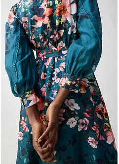 Ramie midi jurk (2-dlg. set met riem), bonprix