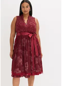 Dirndl met borduursel en fluwelen rokdeel (2-dlg. set), bonprix