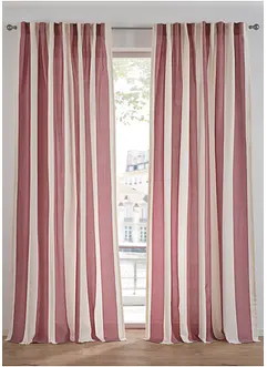 Gestreept gordijn met gerecycled polyester (1 stuk), bonprix