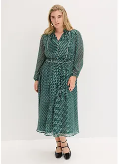 Gedessineerde chiffon jurk, bonprix