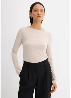 Licht longsleeve met boothals, bonprix