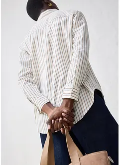 Overhemdblouse met zijde, bonprix