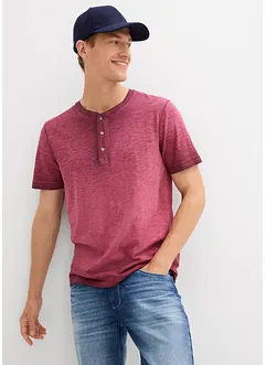 Henley shirt van biologisch katoen in washed out look, bonprix