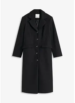 Lange jas in wollen look, bonprix