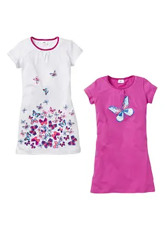 Nachthemd van puur katoen (set van 2), bonprix