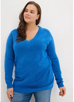 Oversized trui met V-hals, bonprix