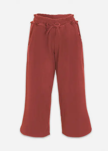 Elegante oversized culotte met een elastische tailleband, een