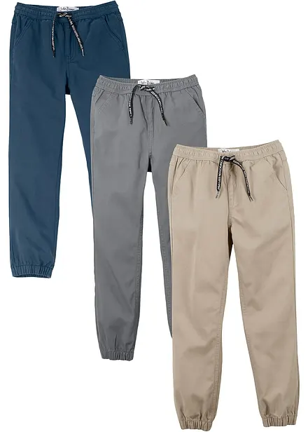Joggingbroek regular fit van puur katoen (set van 3)