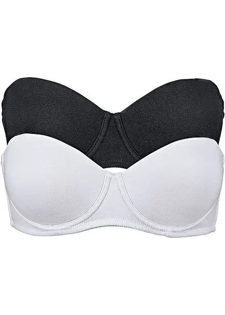Strapless beugel bh (set van 2) met biologisch katoen