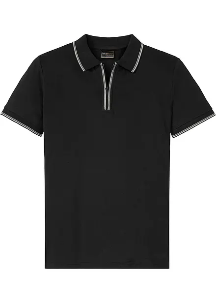 Poloshirt van katoen met ritssluiting