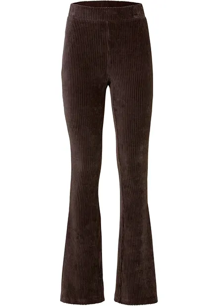 Wijd uitlopende legging van corduroy