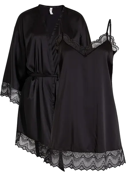 Kimono en slipdress (2-dlg. set)