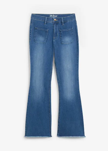 Stretch jeans high waist, flared