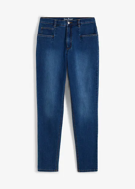 Stretch mom jeans, high waist
