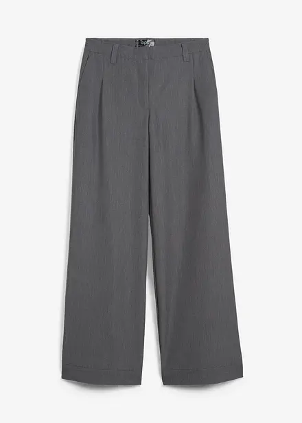 Wijde bandplooibroek met high waist comfortband
