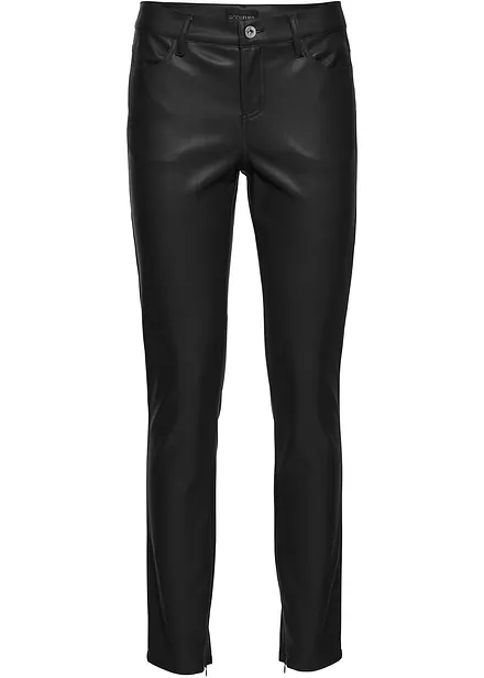 Imitatieleren broek, cropped