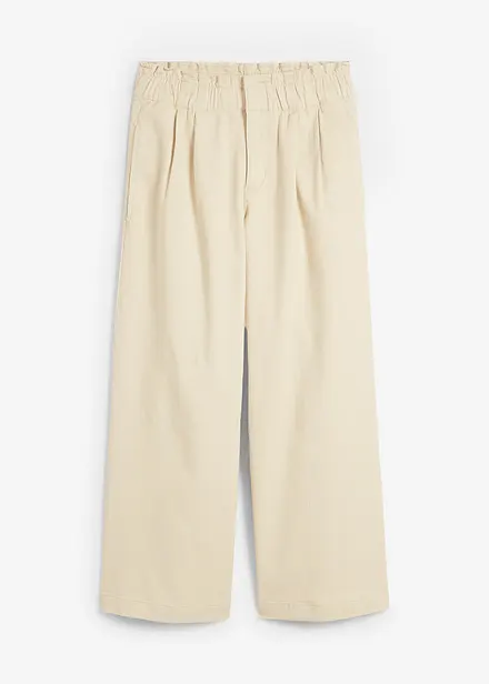 Wide leg jeans met high waist en comfortband