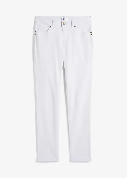 Stretch jeans mid waist, straight