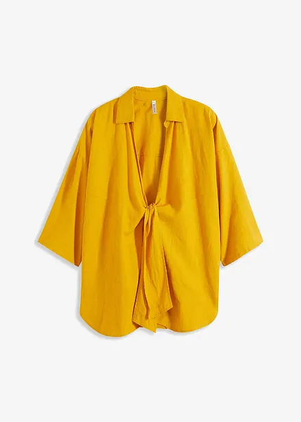 Kimono blouse met linnen