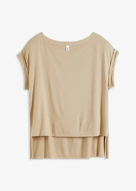 Oversized shirt van vloeiende viscose