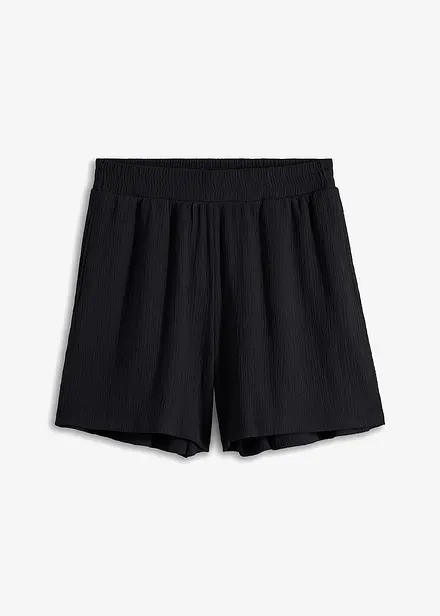Instapshort van gestructureerde jersey en een hoge tailleband