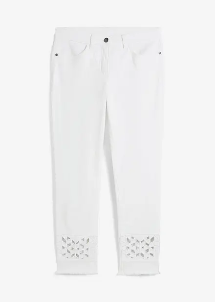 7/8 jeans met borduursel