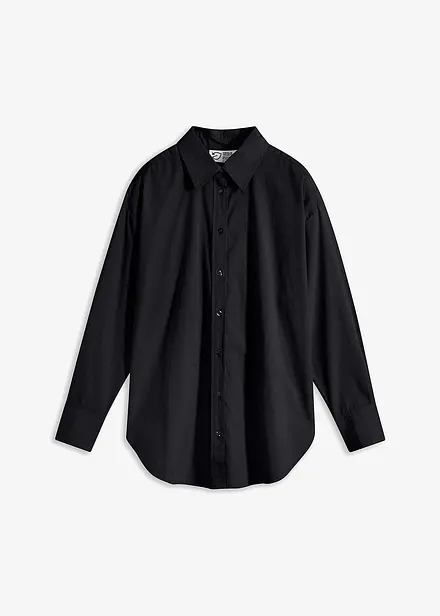 Oversized overhemdblouse met knoopsluiting van katoen