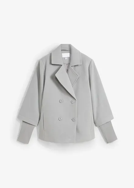 Peacoat met gebreide mouwen