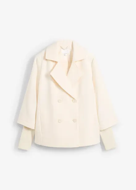 Peacoat met gebreide mouwen