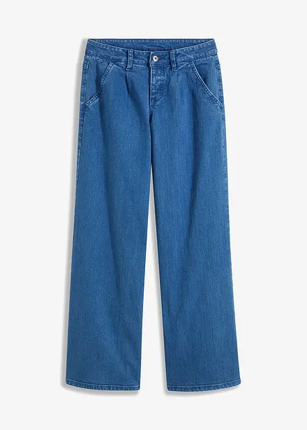 Wide leg jeans met mid waist